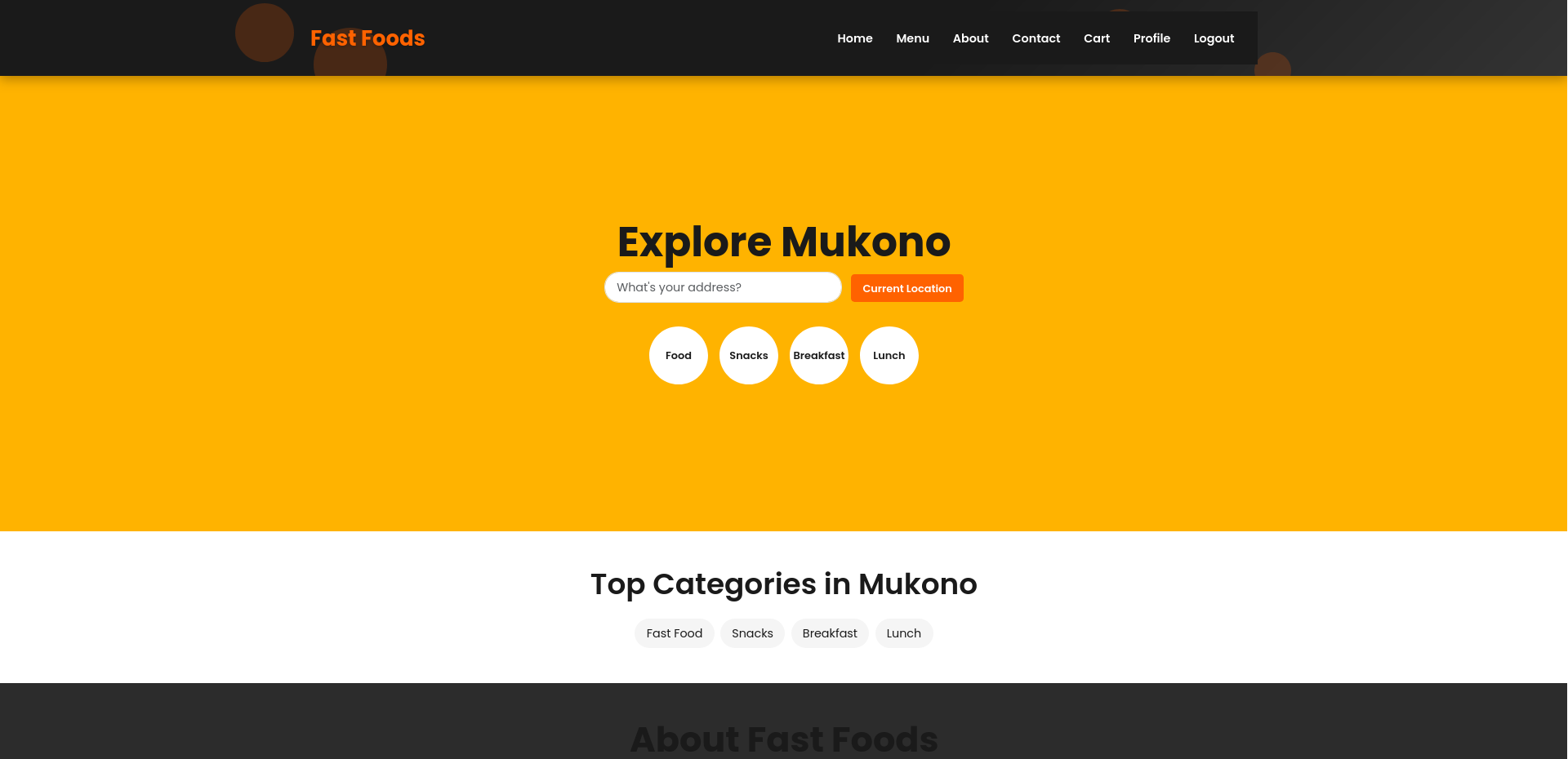 Food E-commerce Platform